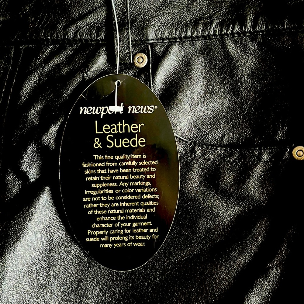 Newport News Lined leather black pants